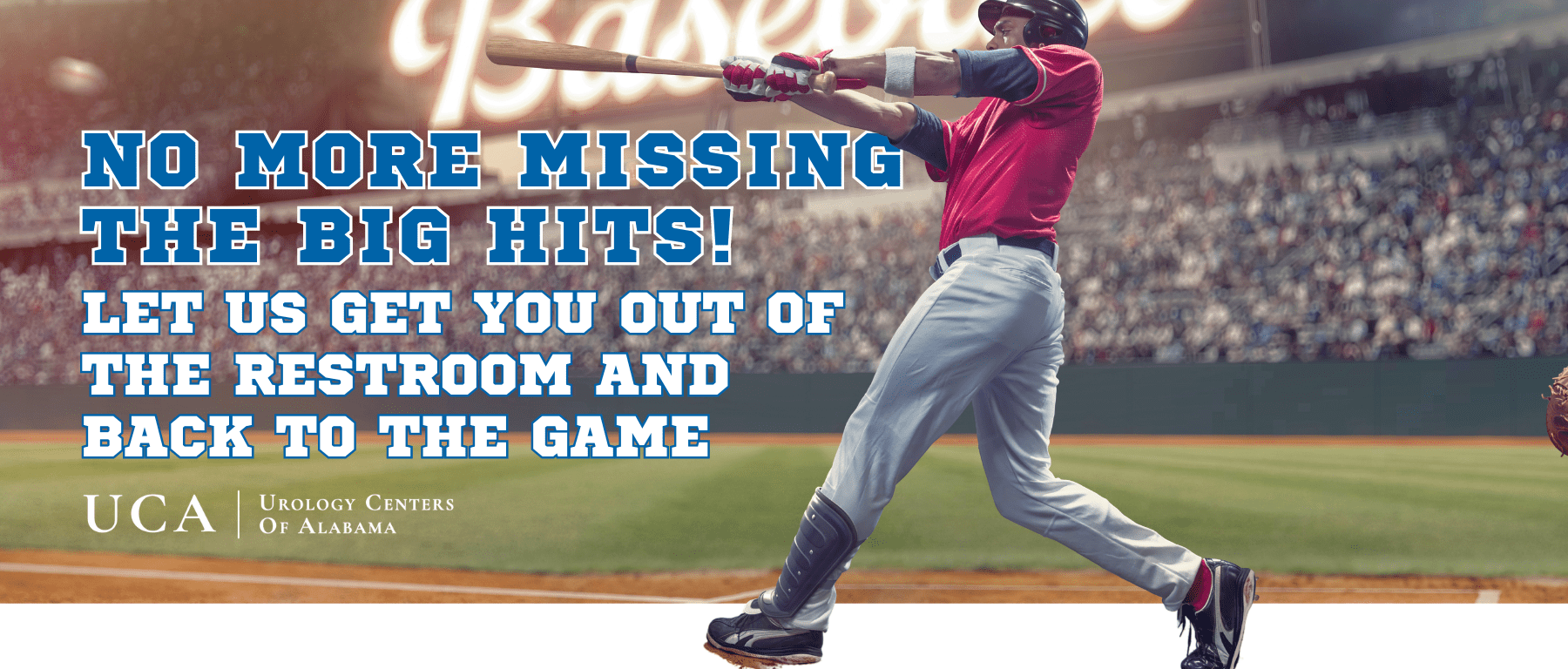 Man hitting baseball